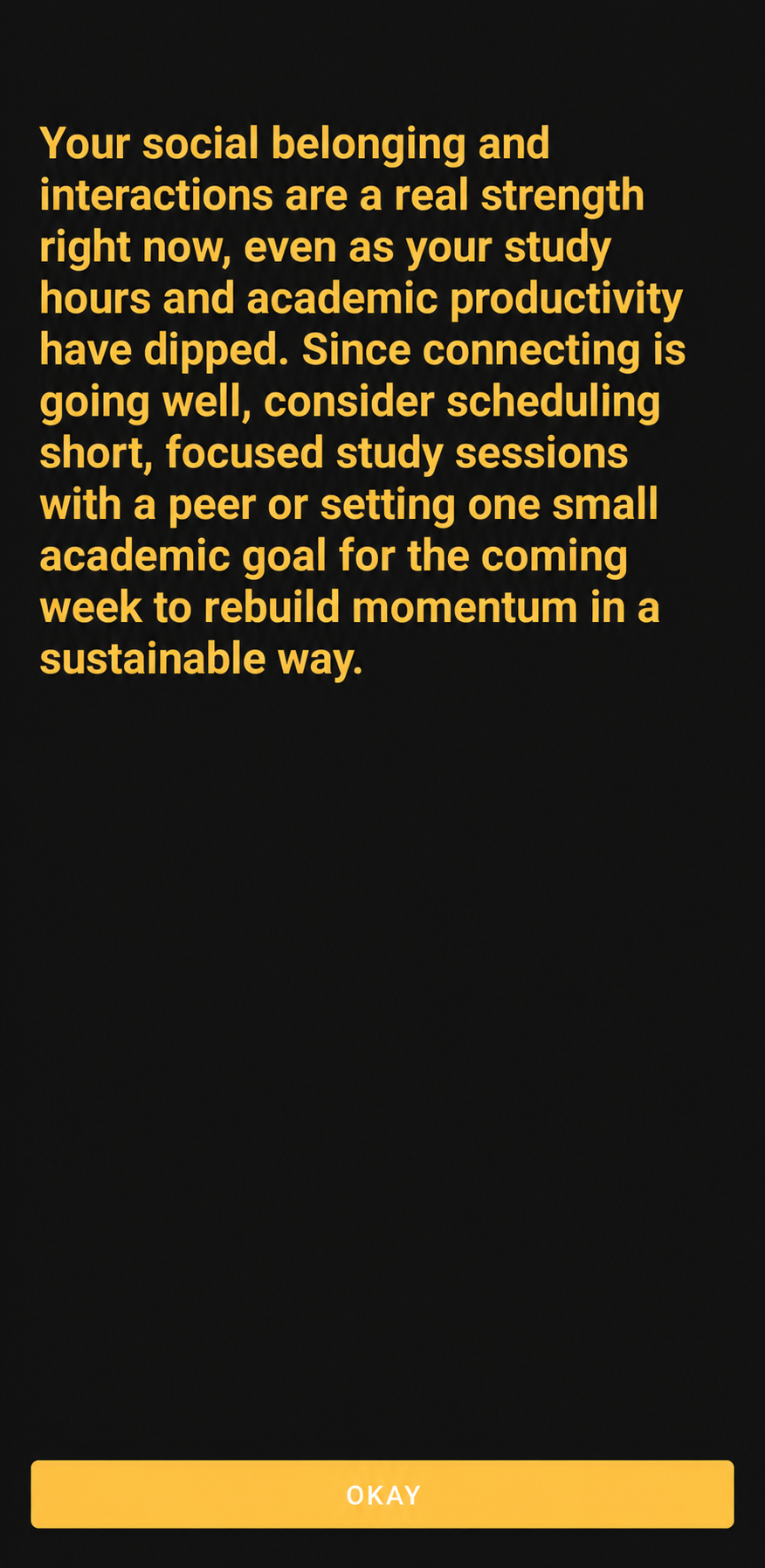 The reviewed message displayed in the PulsePath app
